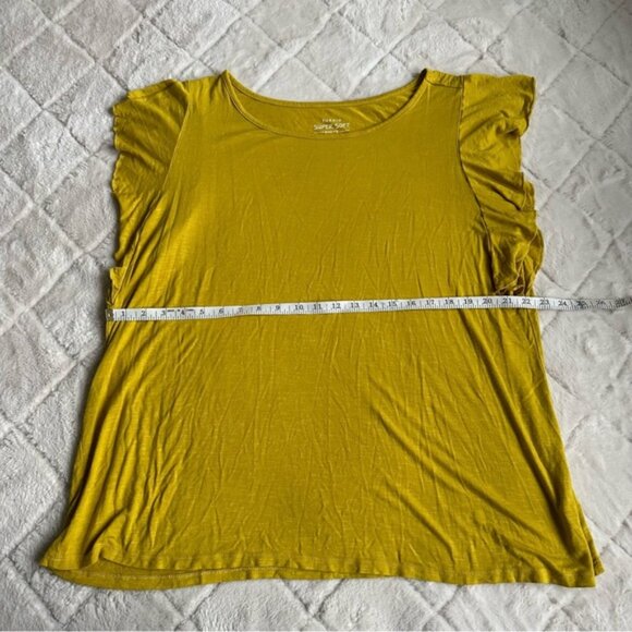 Torrid | Super Soft Bright Yellow Flutter Tee "Jade Citrus" | Size 2X - Picture 8 of 9